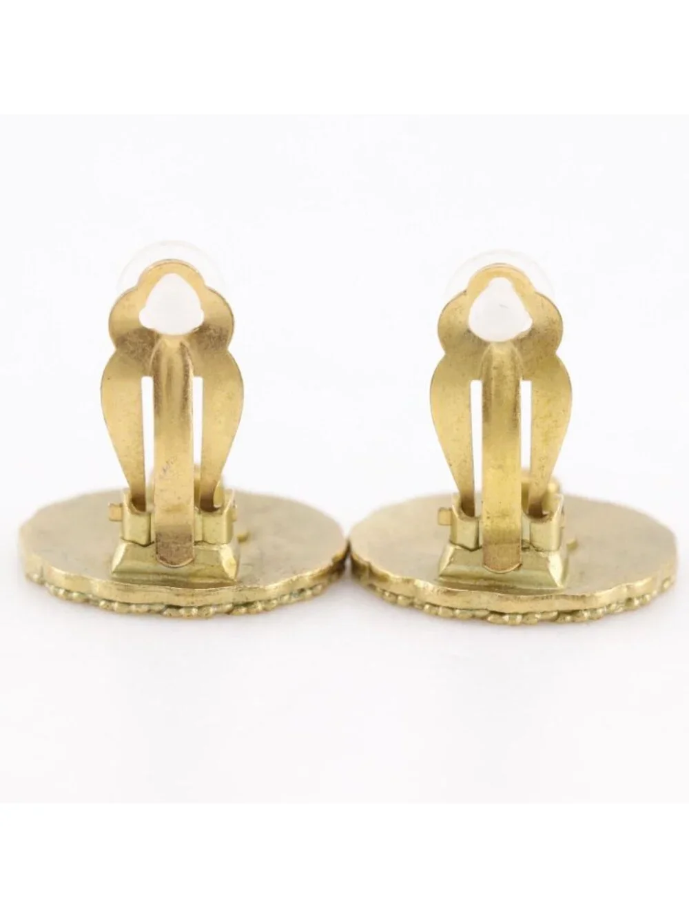 Chanel CC Logo Vintage Gold Plated 95P Earrings